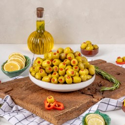 Yöre Biber Dolgulu Salamura Yeşil Zeytin (201-230/ XL)