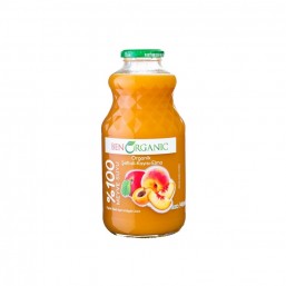 Ben Organic Organik Şeftali Kayısı Elma Meyve Suyu 946 ml Cam Şişe