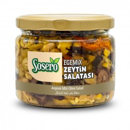 Sosero Egemix Mantarlı Zeytin Salatası 290 gr Cam Kavanoz