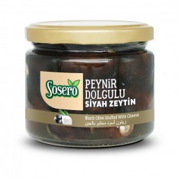 Sosero Peynir Dolgulu Siyah Zeytin 290 gr Cam Kavanoz