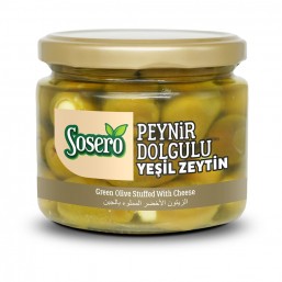 Sosero Peynir Dolgulu Yeşil Zeytin 290 gr Cam Kavanoz