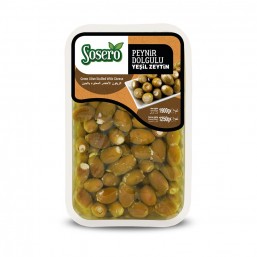 Sosero Peynir Dolgulu Yeşil Zeytin 1250 gr Tabak