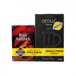 Bon Aroma Filtre Kahve 2 Adet 250 gr (French Press Hediyeli)