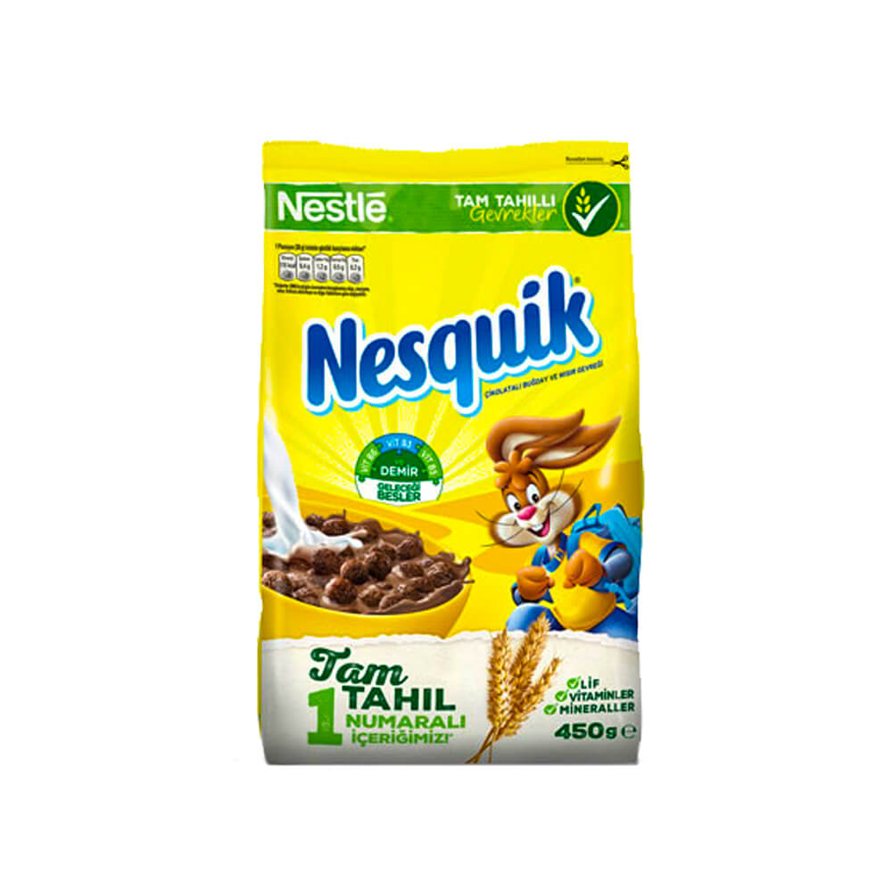Nestle Nesquik Çikolatalı Mısır Gevreği 450 gr ürünü