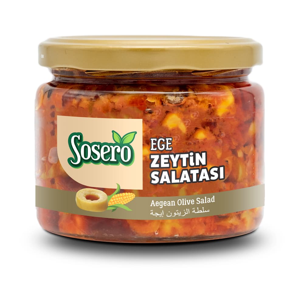 Sosero Ege Zeytin Salatası 290 gr Cam Kavanoz ürünü