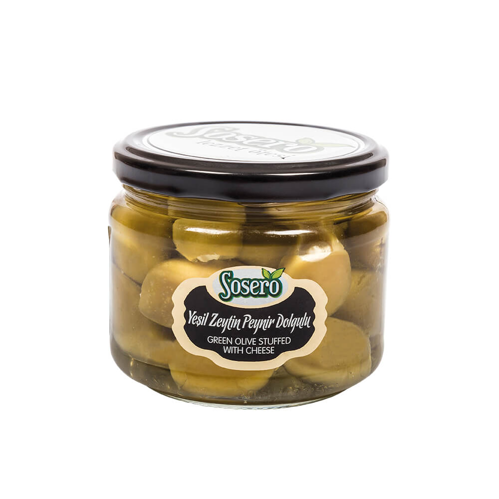 Sosero Peynir Dolgulu Yeşil Zeytin 290 gr Cam Kavanoz ürünü