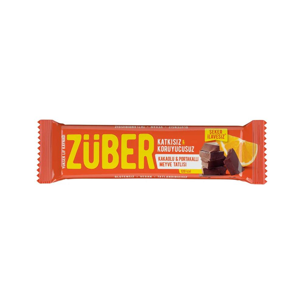 Züber Kakaolu ve Portakallı Meyve Barı 40 gr ürünü