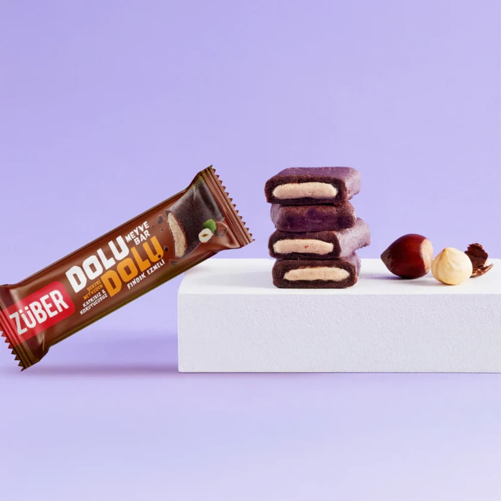 Züber Dolu Dolu Fındık Ezmeli Meyve Bar 30 gr ürünü