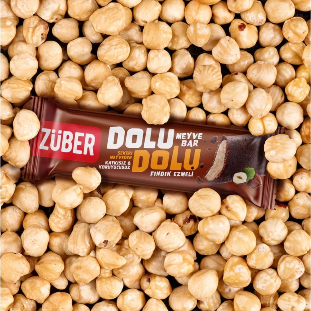Züber Dolu Dolu Fındık Ezmeli Meyve Bar 30 gr ürünü