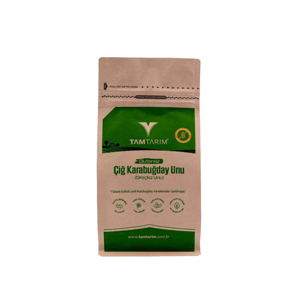 Tam Tarım Glutensiz Çiğ Karabuğday Unu 1000 gr ürünü