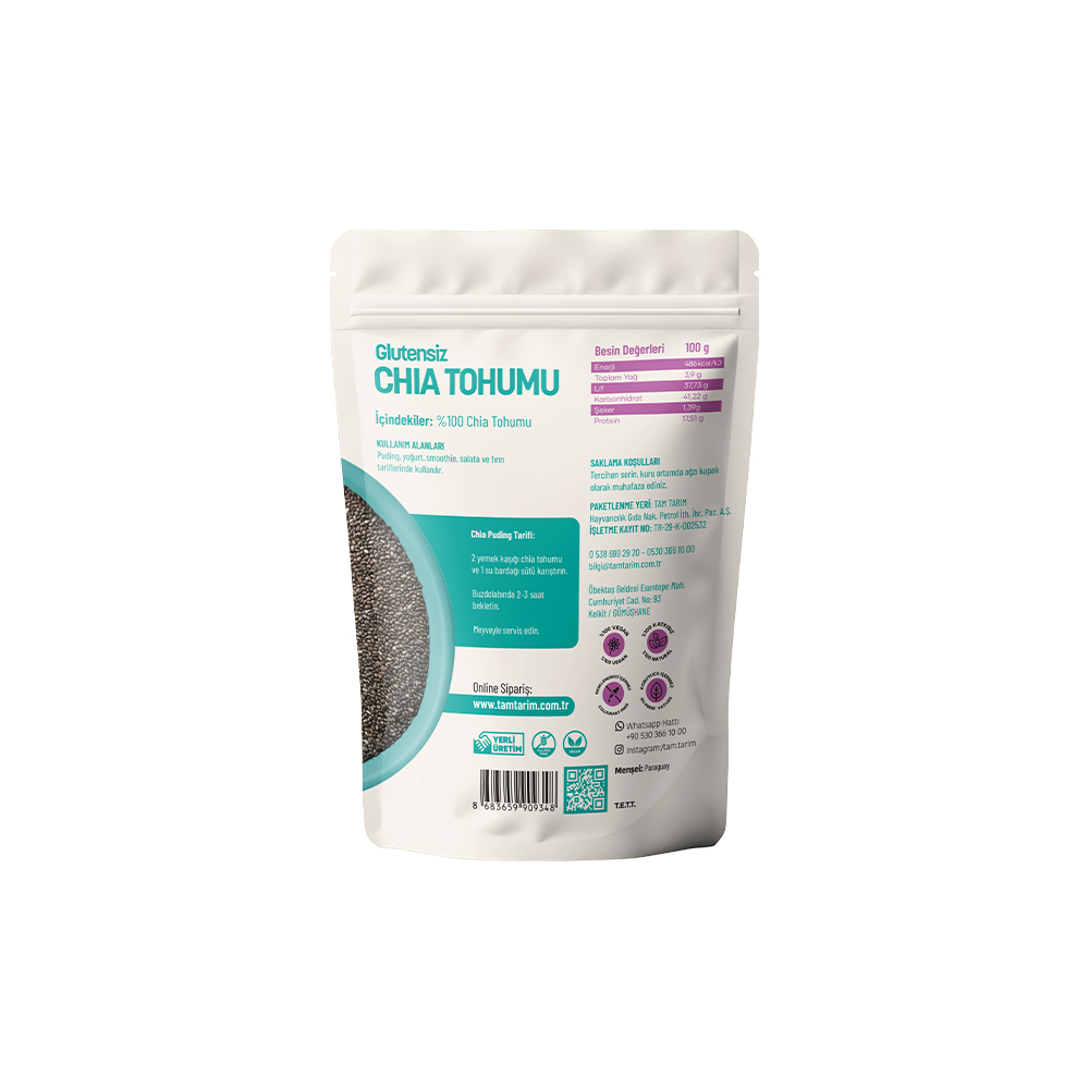 Tam Tarım Glutensiz Chia Tohumu 300 gr ürünü