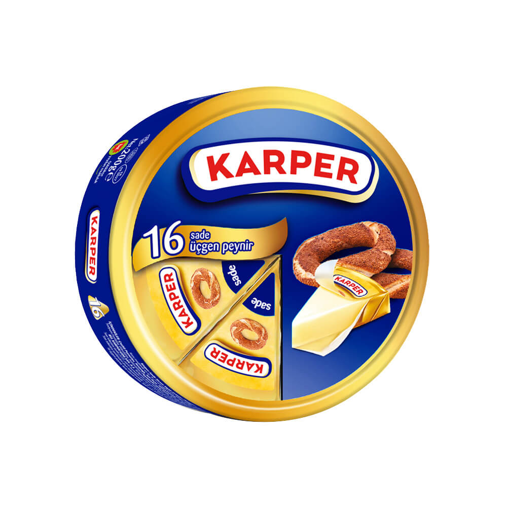 Karper Sade Üçgen Peynir 16 Adet 200 gr ürünü