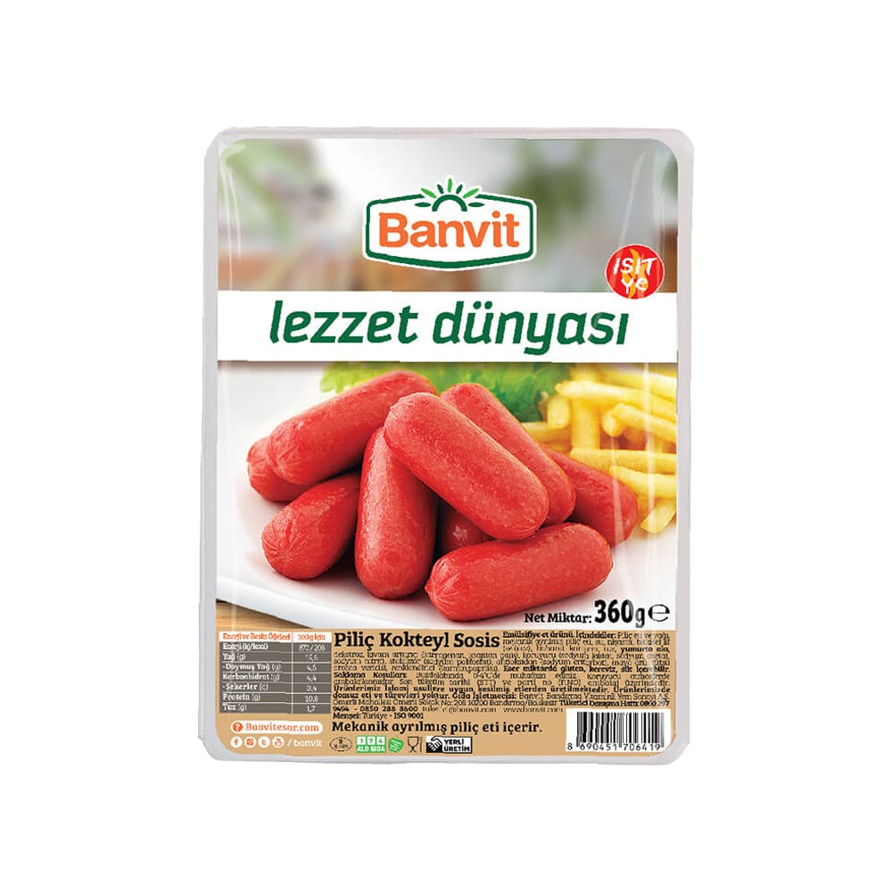 Banvit Kokteyl Sosis 360 gr ürünü