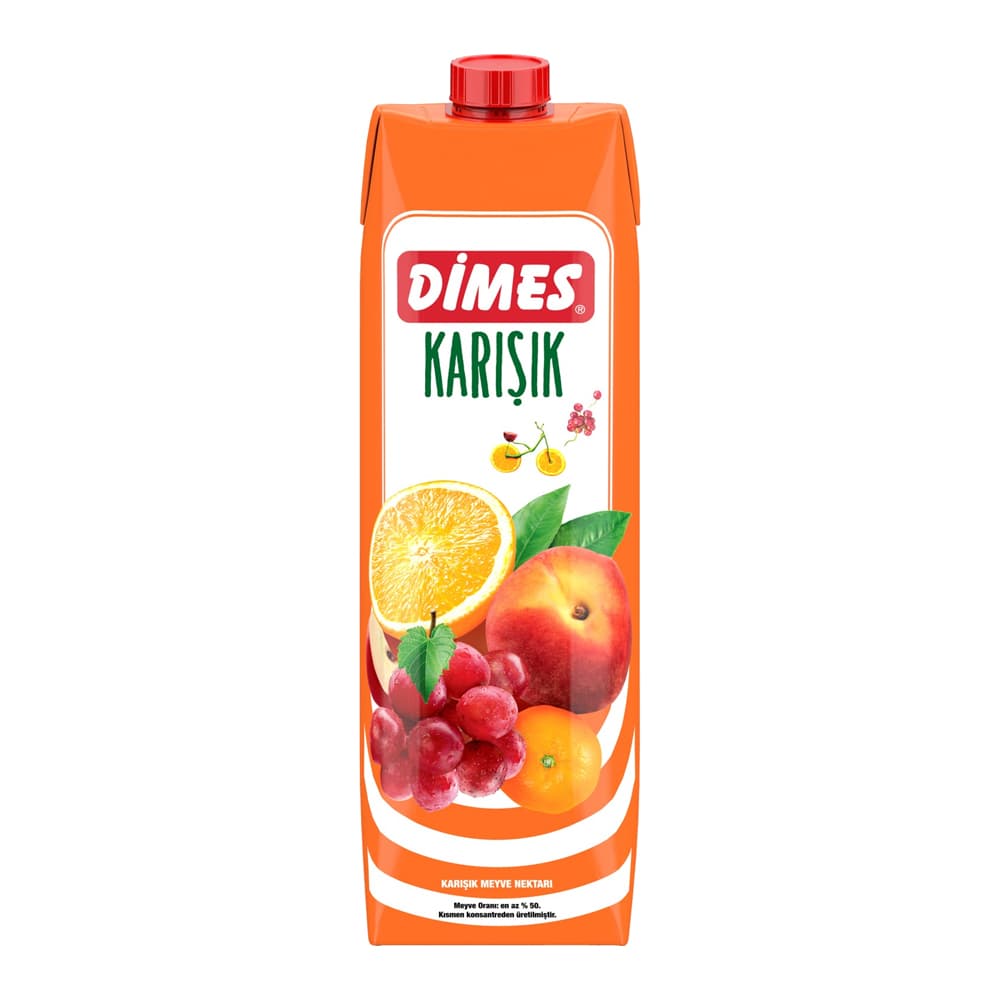 Dimes Karışık Meyveli Meyve Nektarı 1 lt ürünü