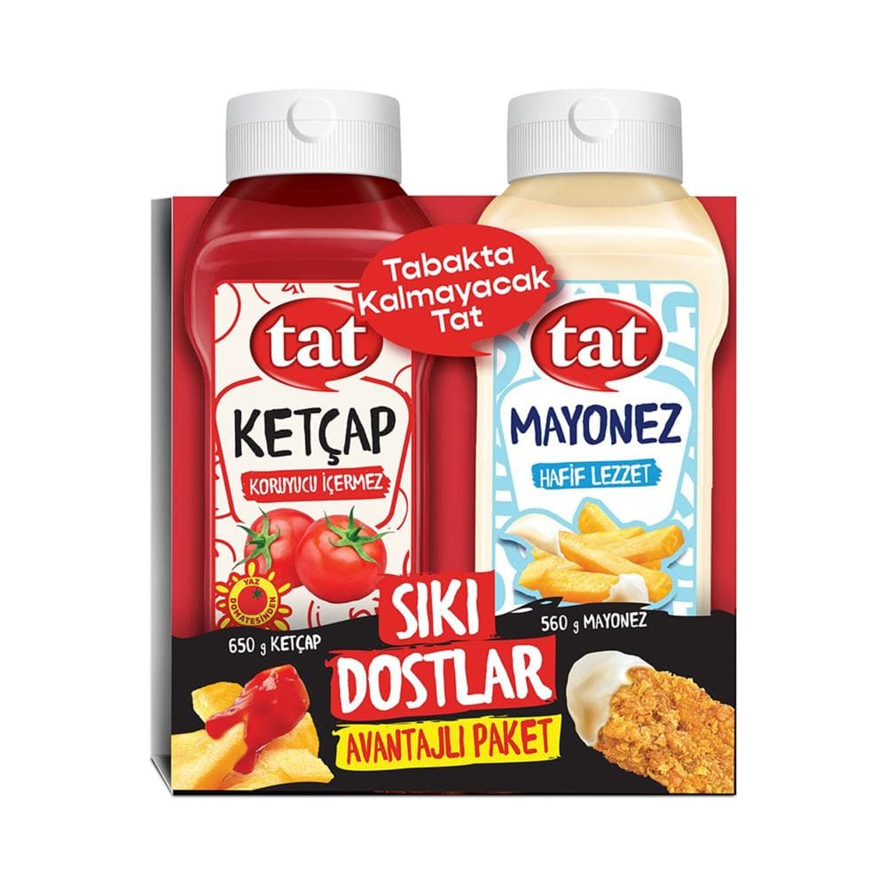 Tat Sıkı Dostlar Ketçap 650+Mayonez 560 gr ürünü