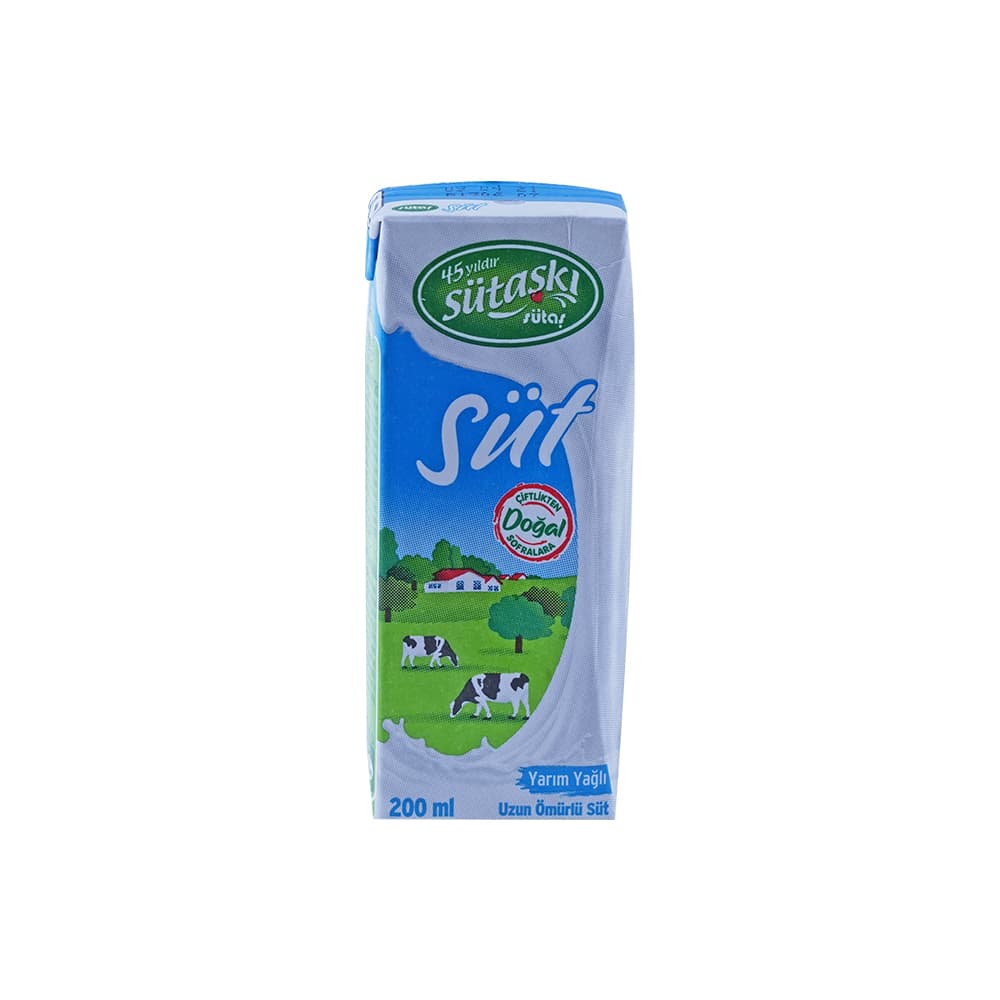 Sütaş Yarım Yağlı Süt 200 ml ürünü
