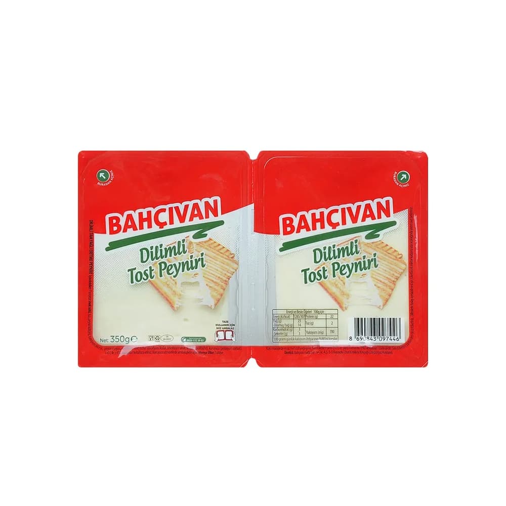 Bahçıvan Dilimli Tost Peyniri 350 gr ürünü