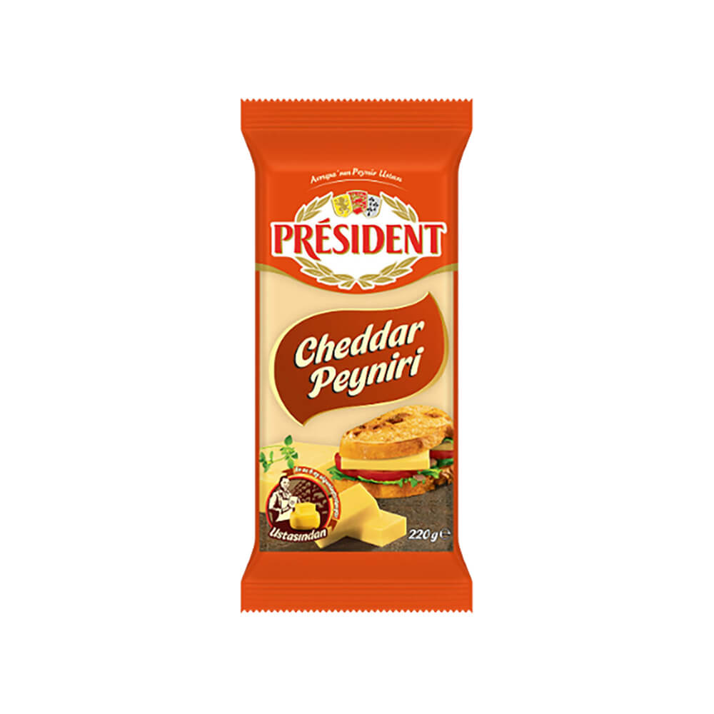 President Cheddar Peyniri 220 gr ürünü