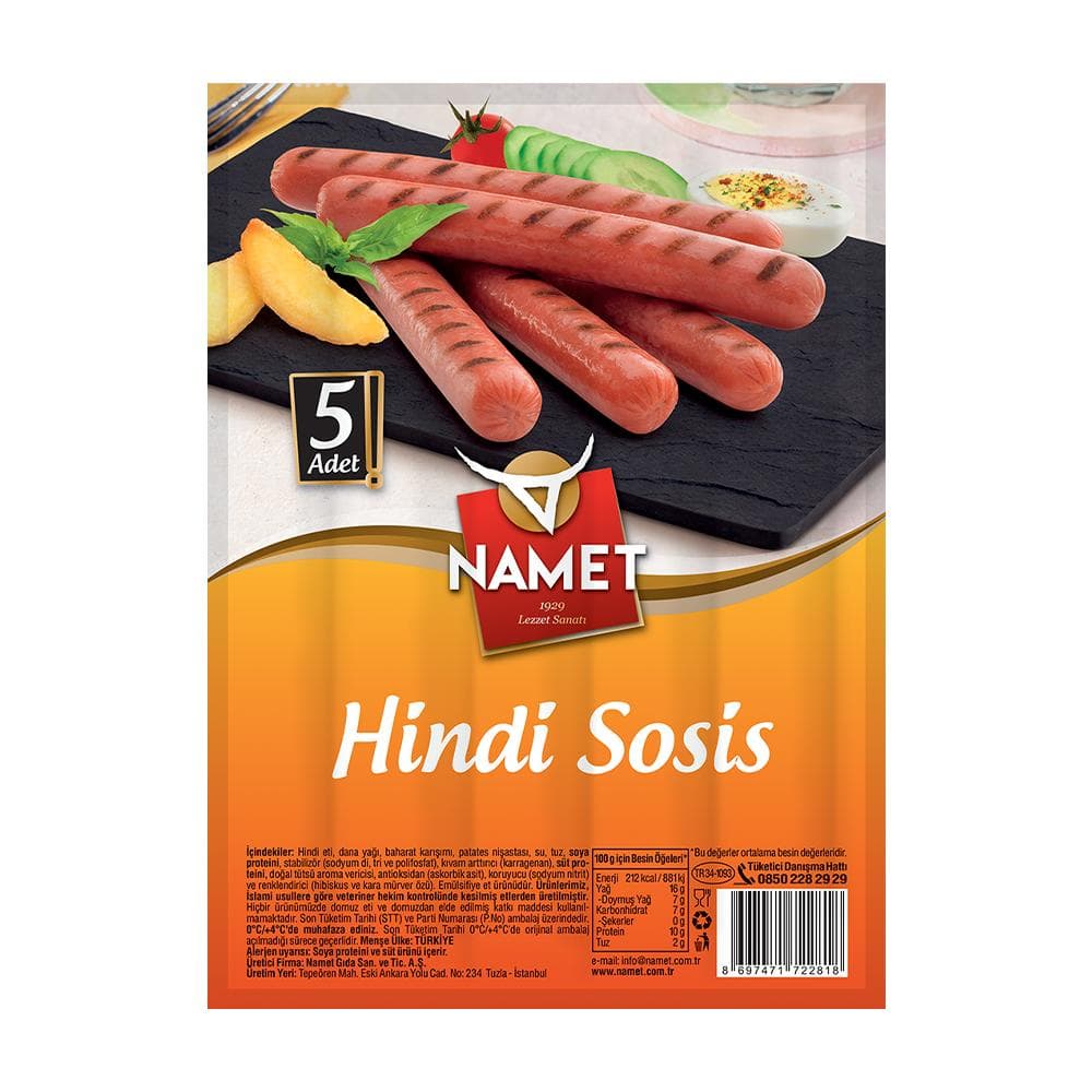 Namet Hindi Sosis 5'Li 210 gr ürünü