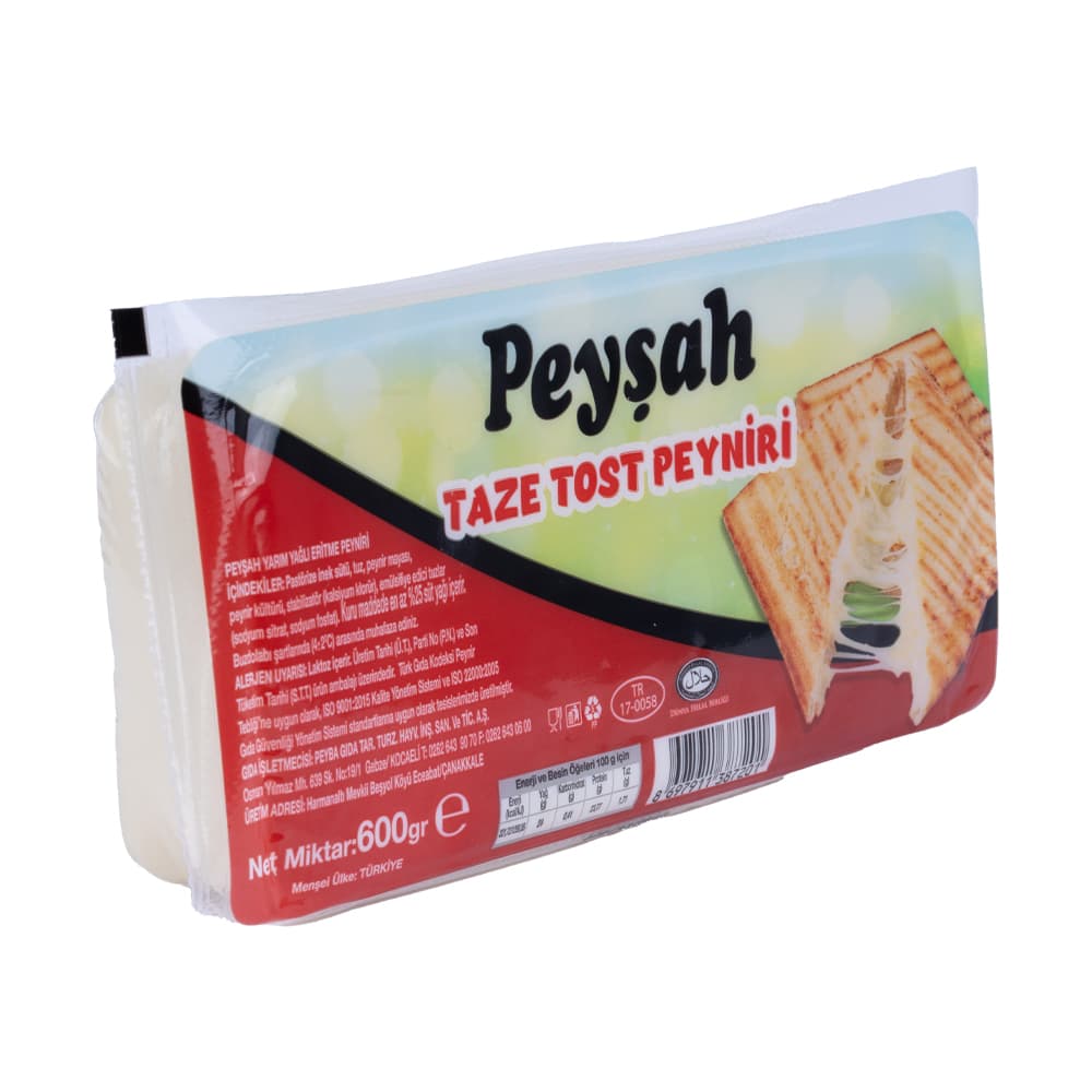 Peyşah Taze Tost Peyniri 600 gr ürünü