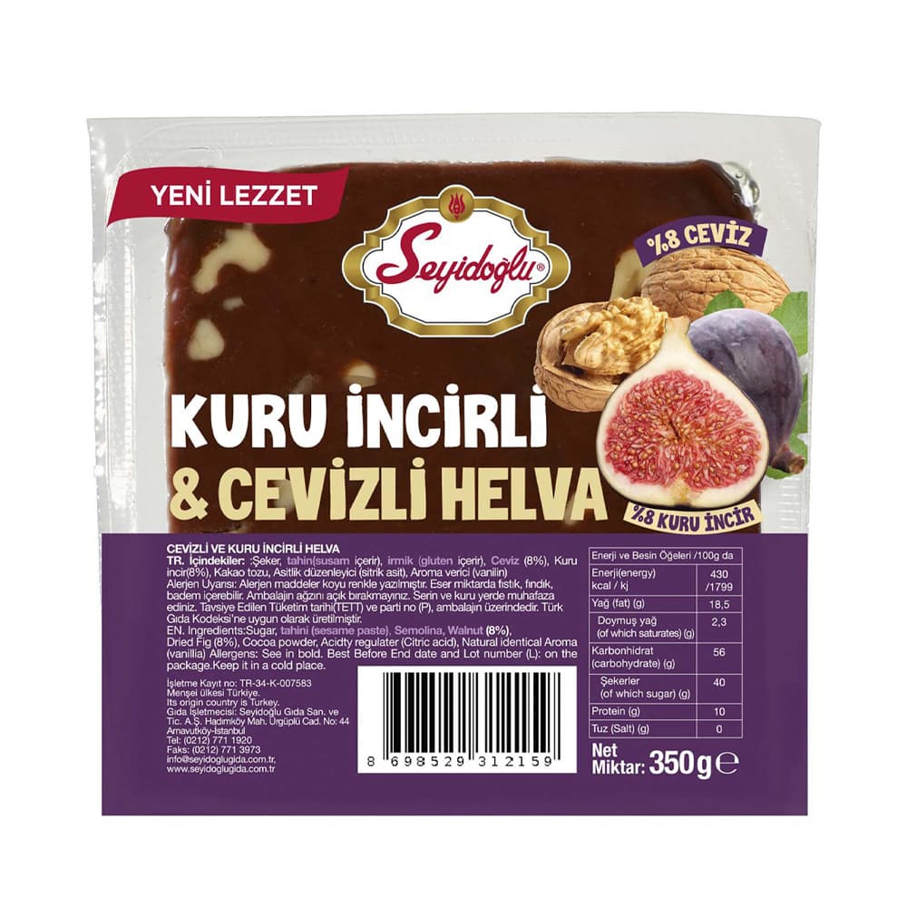 Seyidoğlu Kuru İncirli Cevizli Helva 350 gr ürünü
