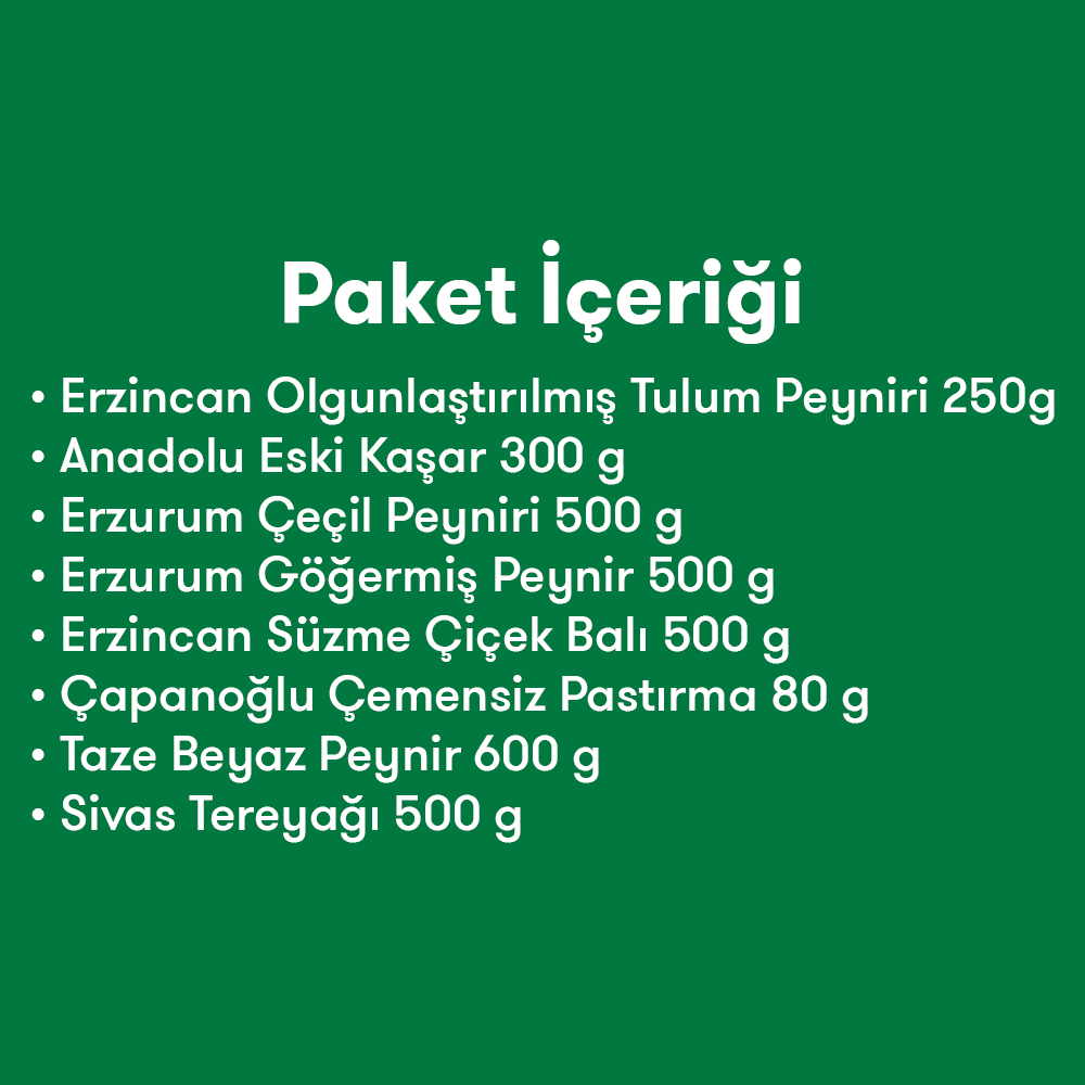 Yöresel Anadolu Sepeti ürünü